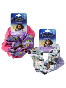 Girls Encanto Hair Scrunchies Madrigal Disney 4Ct Pink Elastic Ponytail Holder - Picture 1 of 3