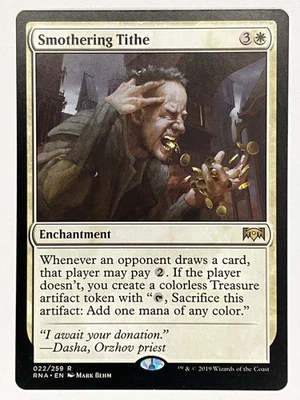 Smothering Tithe LP Ravnica Allegiance 022/259 Magic: the Gathering MTG Regular - Image 1 of 4