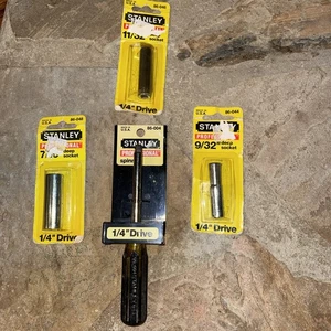Stanley 1/4” Drive Socket Spinner Handle Driver tool No. 86-004 USA 1990 sockets - Picture 1 of 18