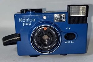 Konica Pop Blue - Vintage 35mm Compact Point & Shoot Camera - vgc - Picture 1 of 4