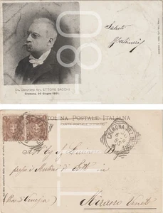ONOREVOLE DEPUTATO  AVV. ETTORE SACCHI - CREMONA 30 GIUGNO 1901 - Imagen 1 de 1