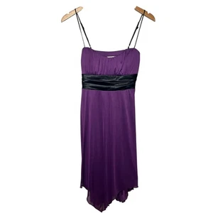 Vestido Speechless De Colección Y2K Púrpura Tul Negro BabyDoll Faja Satén Noche Fiesta L - Imagen 1 de 8