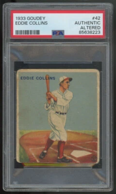 1933 Goudey Eddie Collins #42 PSA Authentic - Image 1 of 2