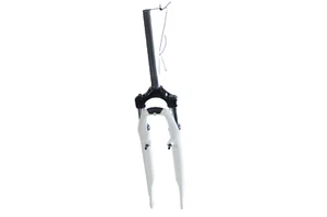700c 28” Suntour Cr-8 Suspension Fork 1 1/8” Steerer 255mm V Brake White - Picture 1 of 3