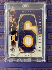 2007-08 UPPER DECK SP AUTHENIC JAMAAL WILKES AUTO NUMBER PATCH SP /75 LAKERS