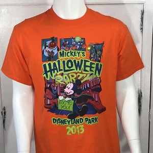 Vintage Disney Park Halloween T Shirt Mens Sz L 2013 Hunted House Party Mickeys - Picture 1 of 12