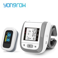 Digital Blood Pressure Monitor Wrist & OLED Fingertip Pulse Oximeter SPO2 Meter 