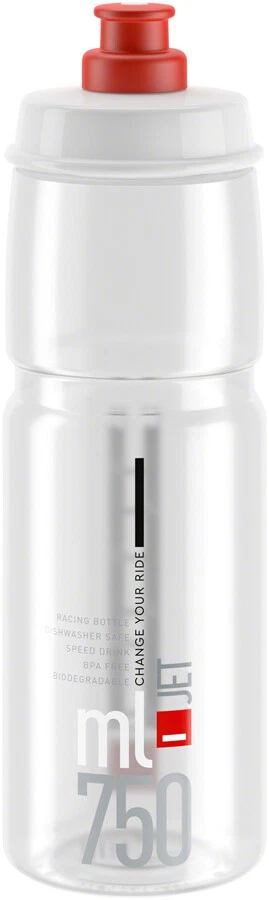 Elite SRL Jet Water Bottle 750ml - Clear/Red - Image 1 of 1