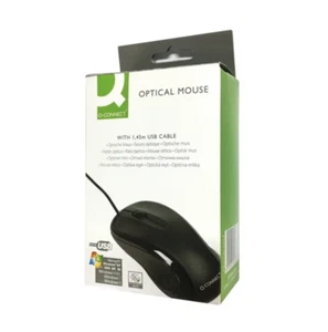 Q Connect USB Wired Optical PC Laptop Mouse With Scroll Wheel FREE 24H DELIVERY - Picture 1 of 1