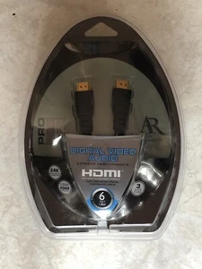 ACOUSTIC RESEARCH PRO II SERIES PR-185 24K GOLD PLATED HDMI 6 FOOT CABLE - Picture 1 of 6