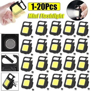 1-20X 800LM Mini COB Flashlights Bright Rechargeable Keychain Small Flashlight - Picture 1 of 17