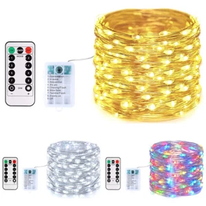 Christmas Lights Outdoor LED Garden String Fairy Lights Copper Wire Xmas Decor - Picture 1 of 26