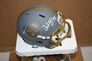 STEELERS GREG LLOYD #95 SIGNED AUTOGRAPHED RIDDELL SLATE MINI HELMET BECKETT - Picture 1 of 2
