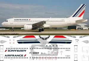 Calcomanías V1 Airbus A320 Air France para kit de avión modelo 1/144 Revell V1D0108 - Imagen 1 de 8
