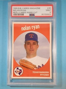 1989 Baseball Card Magazine Repli-Cards Nolan Ryan Rangers #45 PSA 9 MINT ⚾ - Picture 1 of 2