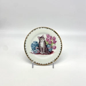 Cat w Flowers & Ginger Jar & Duck Trinket Dish Gallery Wall Plate Dopamine Decor - Picture 1 of 4
