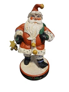 House of Hatten Santa 11” Denise Calla 1992 Vintage Folk Art HTF Rare gold stars - Picture 1 of 5