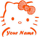 Customized Hello Kitty Leopard Bow Vinyl Wall Car Decal Sticker BIG or SMALL