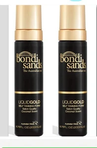 2 Pack Bondi Sands Liquid Gold Self Tanning Foam 200ml Coconut Scent - Picture 1 of 1