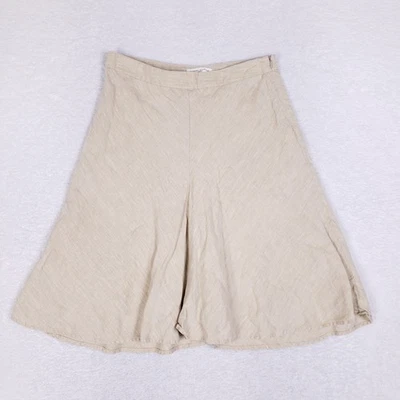 Falda Banana Republic Mujer’s 2 Beige 100% Lino Línea A Estilo Minimalista Foto 1 de 4