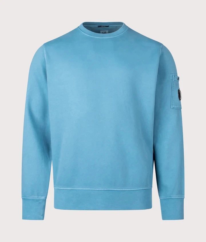 C.P. Company – Sudadera Cuello Redondo 19CMSS718A Azul Hombre Nuevo FW25 - Imagen 1 de 4