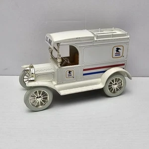 Ertl 1913 Ford Model T US Mail Delivery Truck White Metal Coin Bank w/Key - Picture 1 of 9