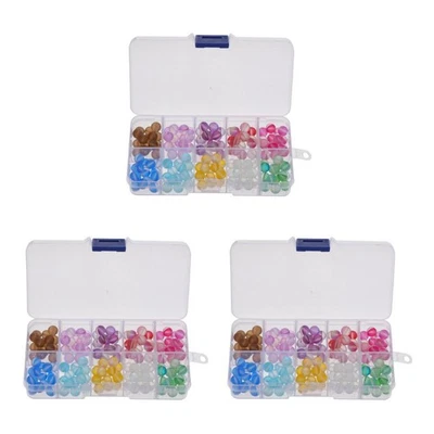  3 Pieces Glas Perlen Für Armbänder Gefrostete Glasperlen Abstandsperlen - Bild 1 von 4