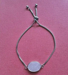 Rose Quartz Bracelet Stainless Steel Chain Adjustable Light Pink silver For Love - Picture 1 of 7