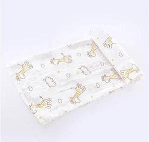 100% Organic Cotton Muslin Swaddle Blanket Baby Boy/Girl Accessory - Picture 1 of 1