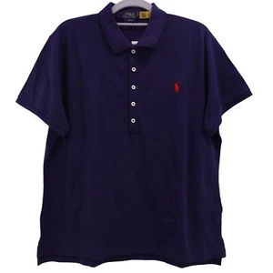 NWT Polo Ralph Lauren Polo Shirt Sz XXL Navy Blue Slim Fit Short Sleeves Preppy - Picture 1 of 13