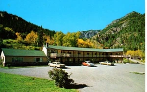 Vintage Postcard Colorado Box Canyon Motel AAA Ouray Colorado W US 550 Petley - Picture 1 of 2