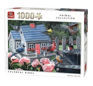 King Jigsaw 5390 1000 PCs Colourful Birds Puzzle - Picture 1 of 2