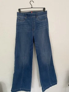 SPANX EveryWear Seamed-Front Wide Leg Jeans, Vintage Indigo Size Large Tall - Picture 1 of 3