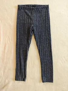 NEW Zara Girls Blue Soft Ribbed Leggings Pants, Size 7 (might fit as 6) - Picture 1 of 3