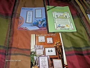 CROSS STITCH PATTERN BOOKS LOT OF 3 SAMPLERS, SEASONS, BLESSINGS - Picture 1 of 4