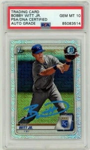 Bobby Witt Jr. Signed 2020 Bowman Chrome Mega Box RC BCP25 PSA GEM MT 10 AUTO - Picture 1 of 2