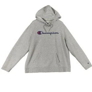 Sudadera con Capucha CHAMPION Logo Para Hombre Talla XXL Gris Atlético Gimnasio Ropa de Calle Entrenamiento Años 90 Y2K - Imagen 1 de 8