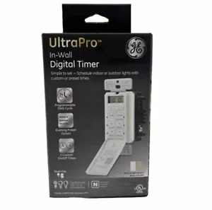 Temporizador digital UltraPro GE en pared interior/exterior puertas blancas y almendra incluidas - Imagen 1 de 7