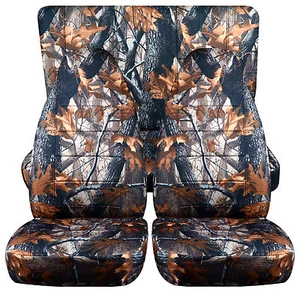 Cubiertas de asiento diseño de árbol de camuflaje se adapta a 1989-1996 Geo Tracker delantero y trasero - Imagen 1 de 8