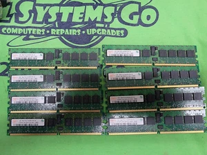 SERVER RAM - LOT OF EIGHT (8) 1GB 1Rx4 PC2-3200R HYMP512R72BP4-E3 - Picture 1 of 2