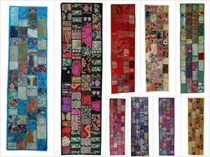 Indian Handmade Vintage Patchwork Table Runner Bohemian Wall Hanging 150cmx40cm - Picture 1 of 37