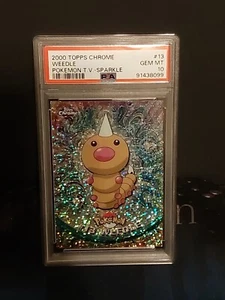 Pokémon Weedle Topps 2000 cromado #13 refractor brillante PSA 10 GEMA como nuevo calificado - Imagen 1 de 5