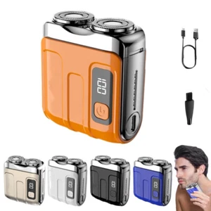 Portable Men Mini Small Steel Cannon Rotary Dual Ring Electric Pocket Shaver 1pc - Picture 1 of 21