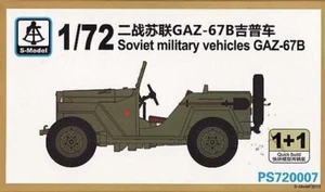 S-Model (PS720007) 1:72 Soviet Military Vehicles GAZ-67B (2 Kits) - Picture 1 of 1