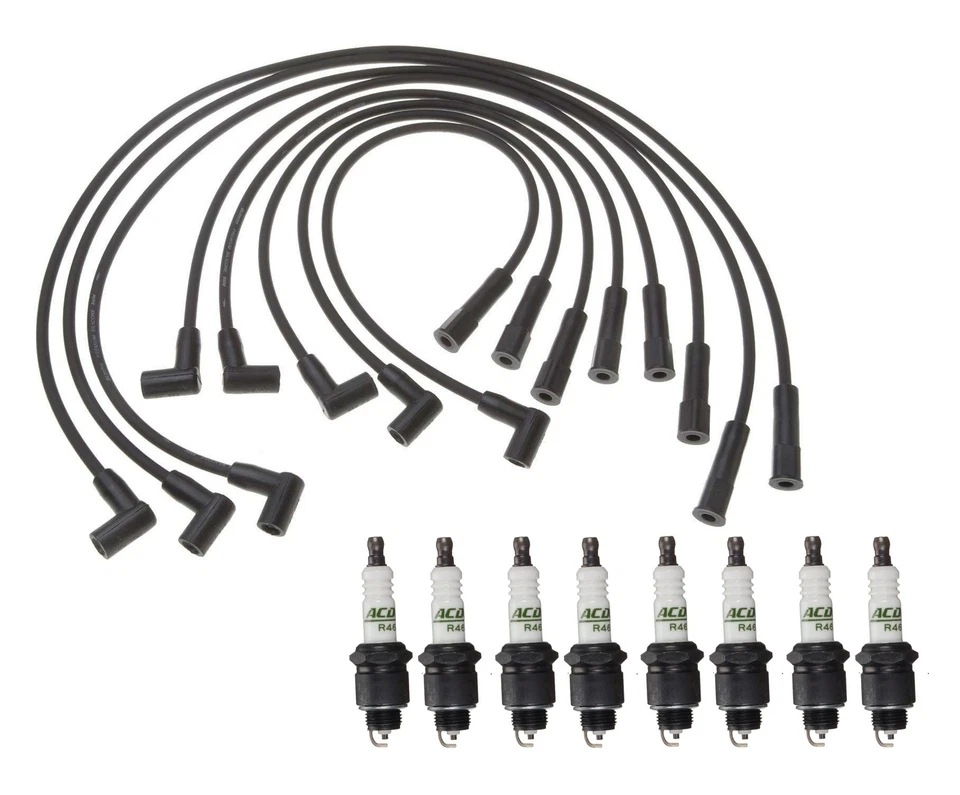Conjunto de fios de ignição profissional e 8 kit de velas de ignição ACDelco 0,060" para Pontiac V8 - Imagem 1 de 1