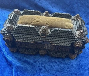 Schöne Antike kleine  Tramp Art Schatulle  Holz kerbgeschnitzt - Bild 1 von 14