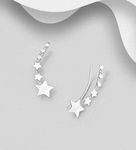 Pendientes estrella plata de ley 925 - plata real - Imagen 1 de 1