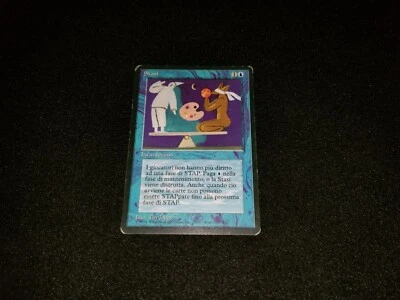 MTG 1x Revised blue rare HP Italian FBB Stasis - see description - Image 1 of 2