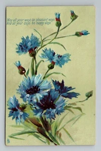 Cartolina d'epoca Easter Tuck's affrancata francobollo franklin - Foto 1 di 2