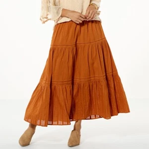 Antthony Tiered Skirt with Pockets - Caramel Cafe Size 3X - Picture 1 of 2